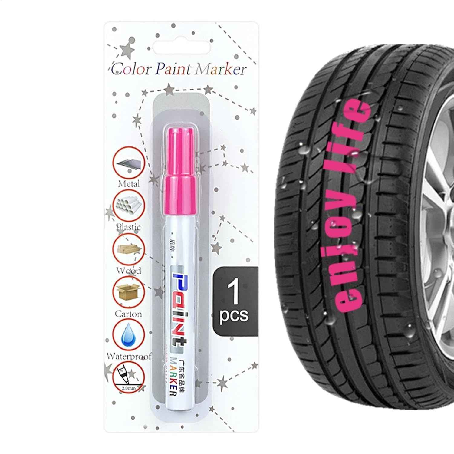 Conjunto de Canetas de Reparo Automotivo Portátil - Marcador de Secagem Rápida para Arranhões e Pintura de Carroceria