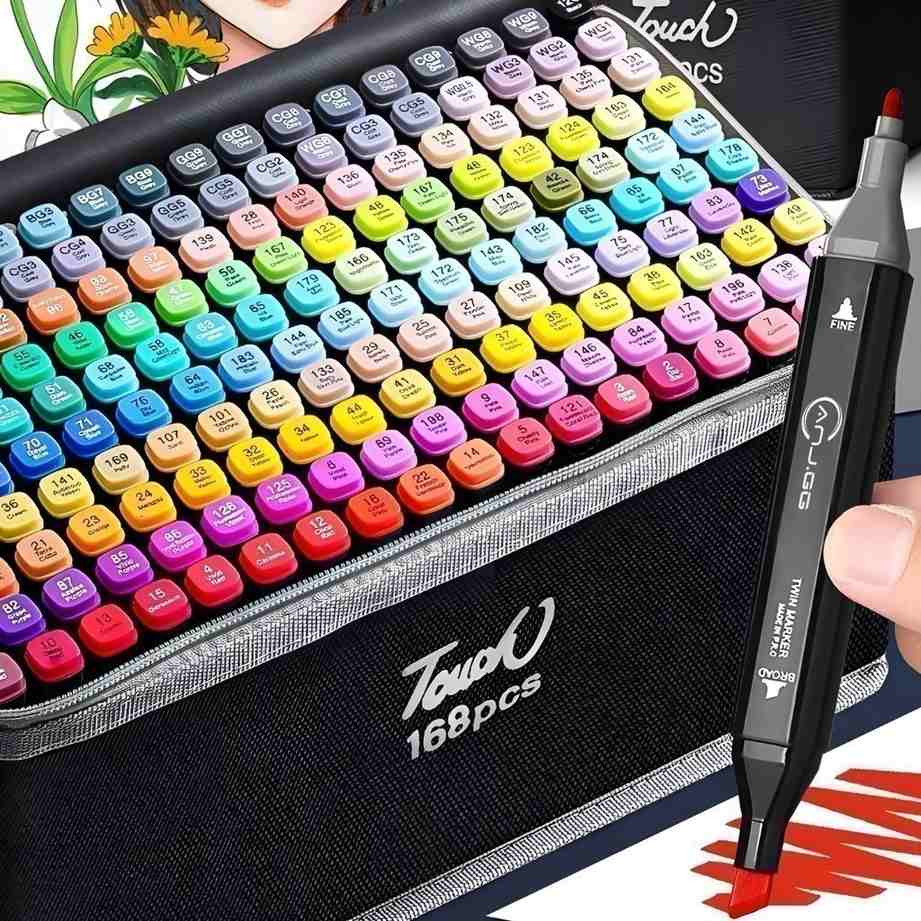 Canetas Aquarela Ponta Dupla: Cores Vibrantes!