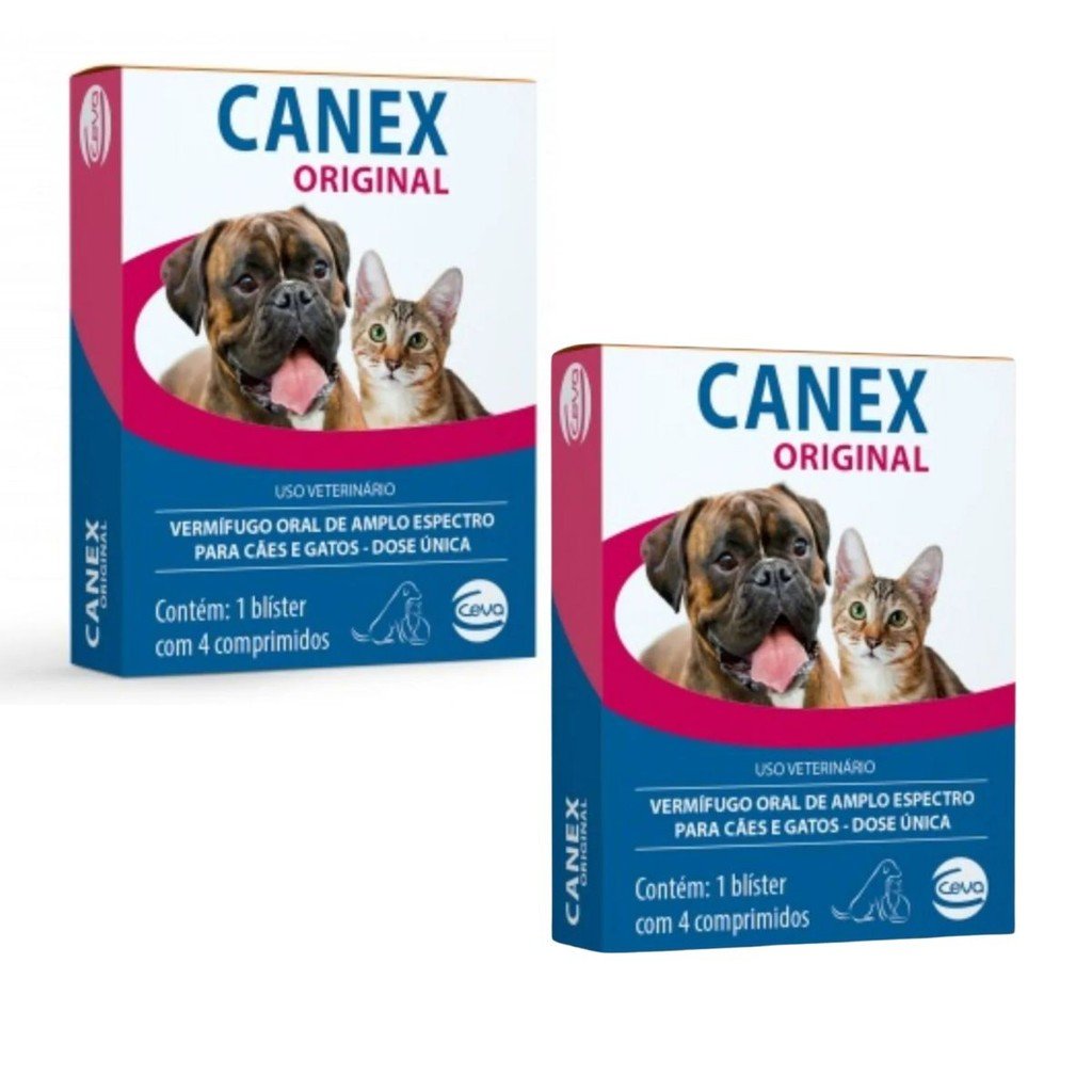 Canex Original: Vermífugo Cães e Gatos – Dose Única