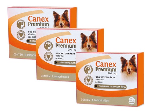 Canex Premium 900mg: Vermífugo Completo para Cães