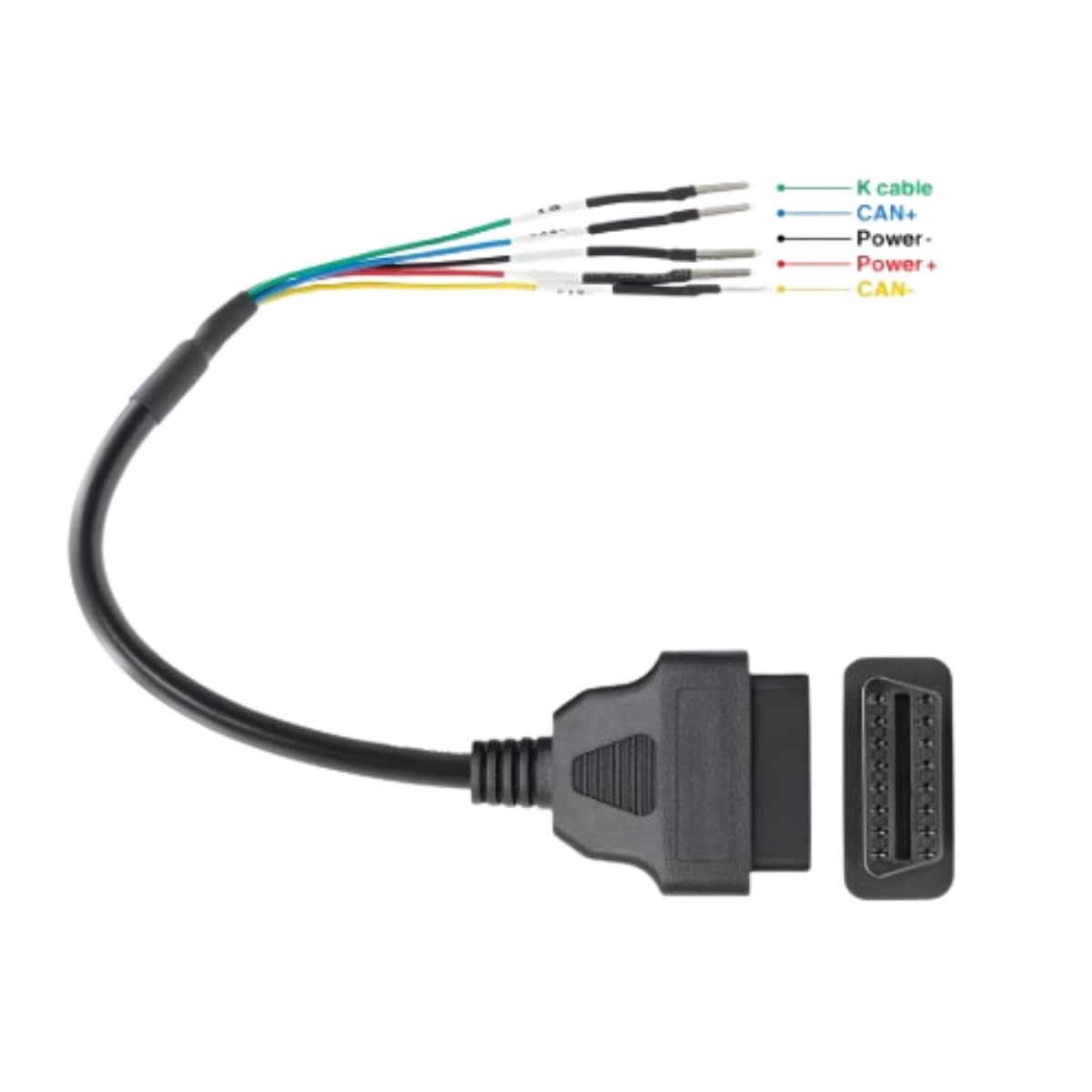Cabo Jumper OBD2 16 Pinos: Diagnóstico CAN/K Essencial para Seu Veículo