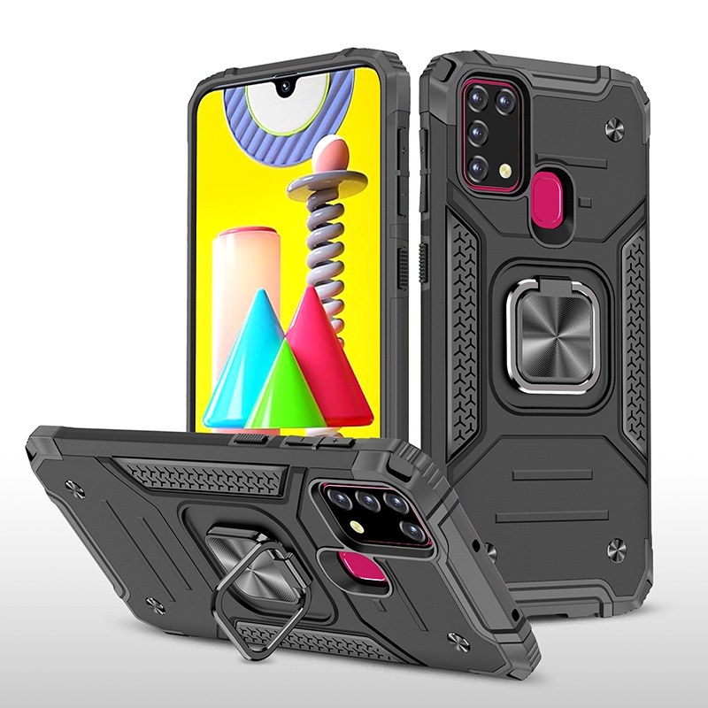 Capa Anti Impacto com Anel para Samsung Galaxy M31/M21s – Proteção Total e Suporte 360°