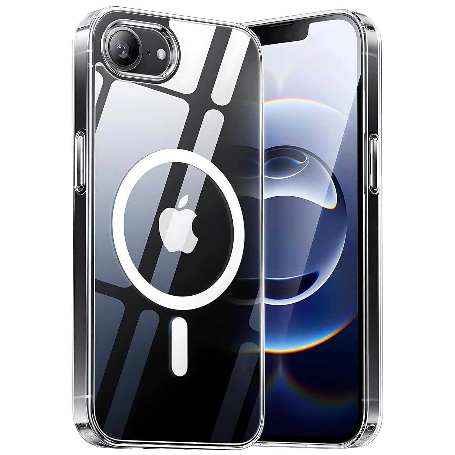 Capa MagSafe Slim Premium para iPhone 16E: Transparente, Anti-Amarelamento e Proteção de Câmera