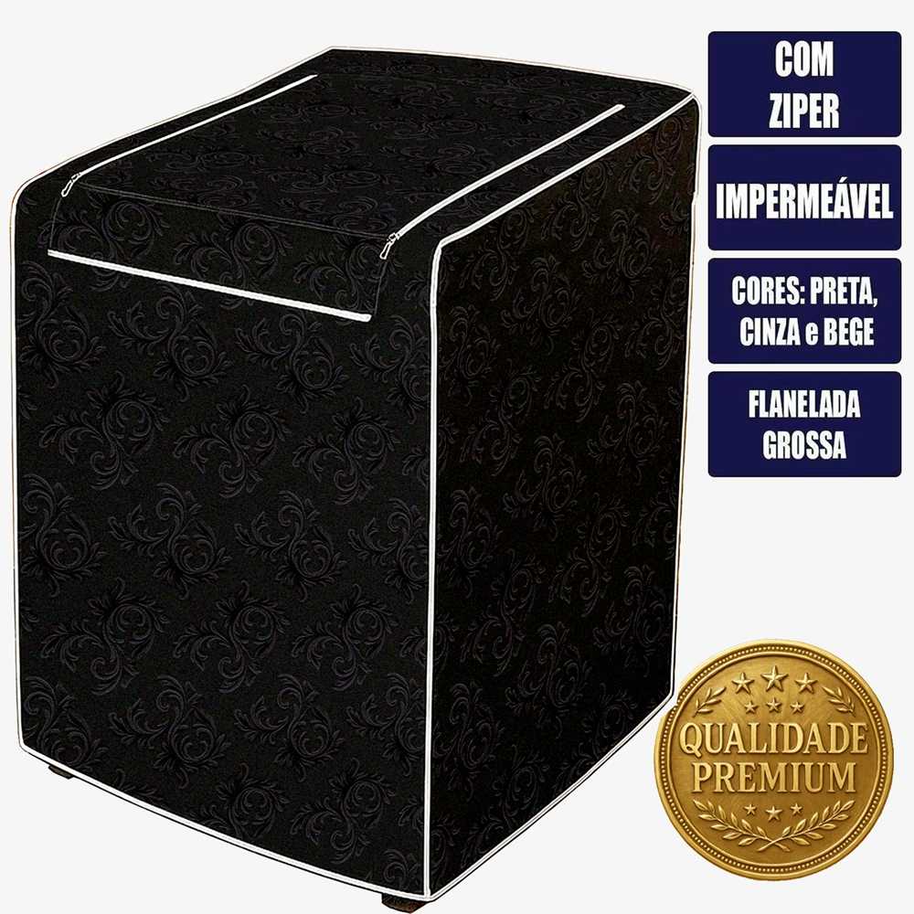 Capa com Ziper para Máquina de Lavar até 18kg – Electrolux, Brastemp, Consul