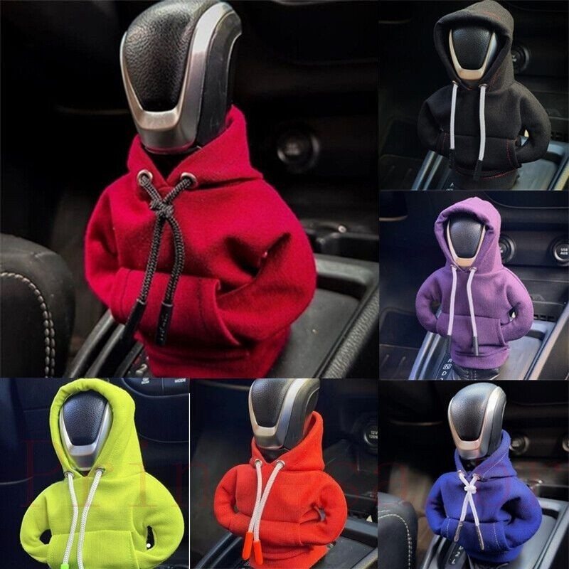 Capa de Alavanca de Engrenagem Automática com Design de Moletom – Decoração Moderna para Seu Carro