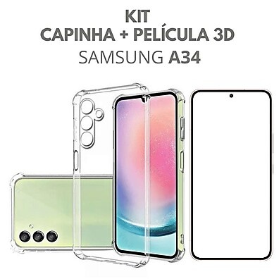 Capa e Película 3D para A34: Proteção Total!