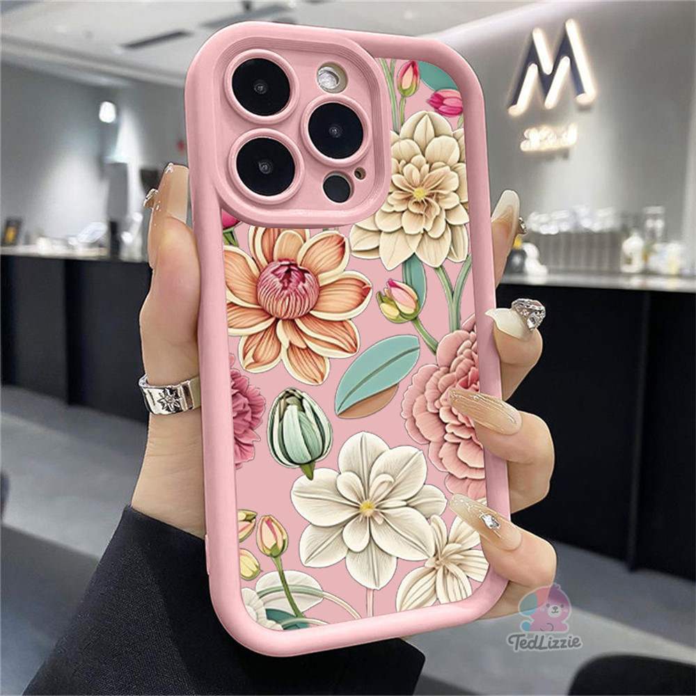 Capa Floral Peônia para Redmi Note 14 Pro – Proteção e Estilo