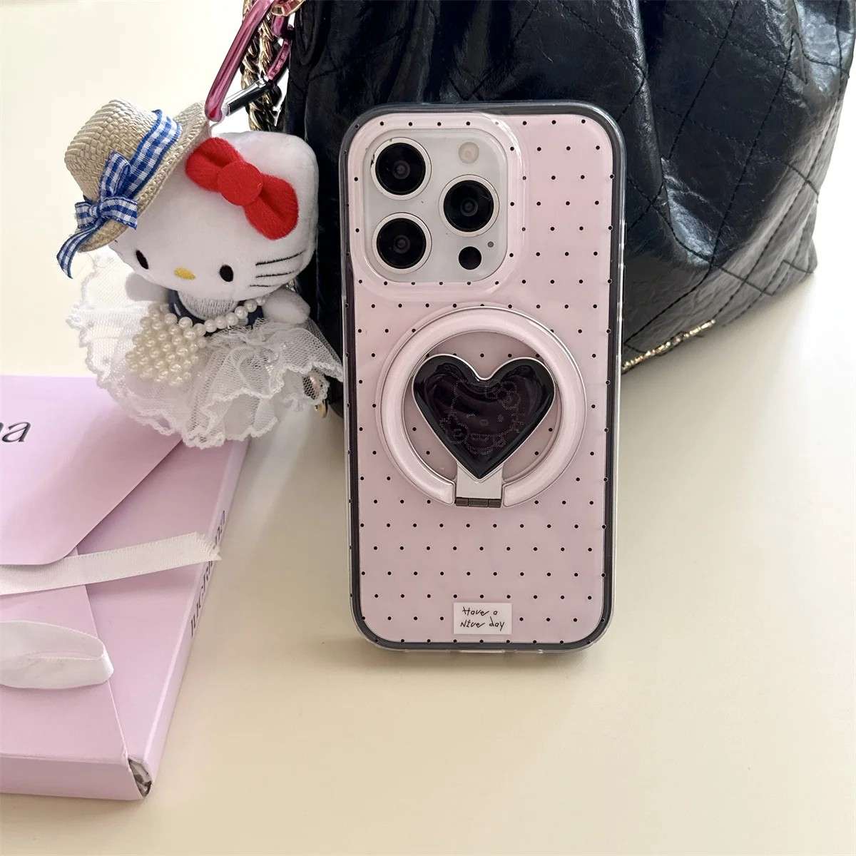 Capa iPhone: Bolinhas Vermelhas e Suporte!