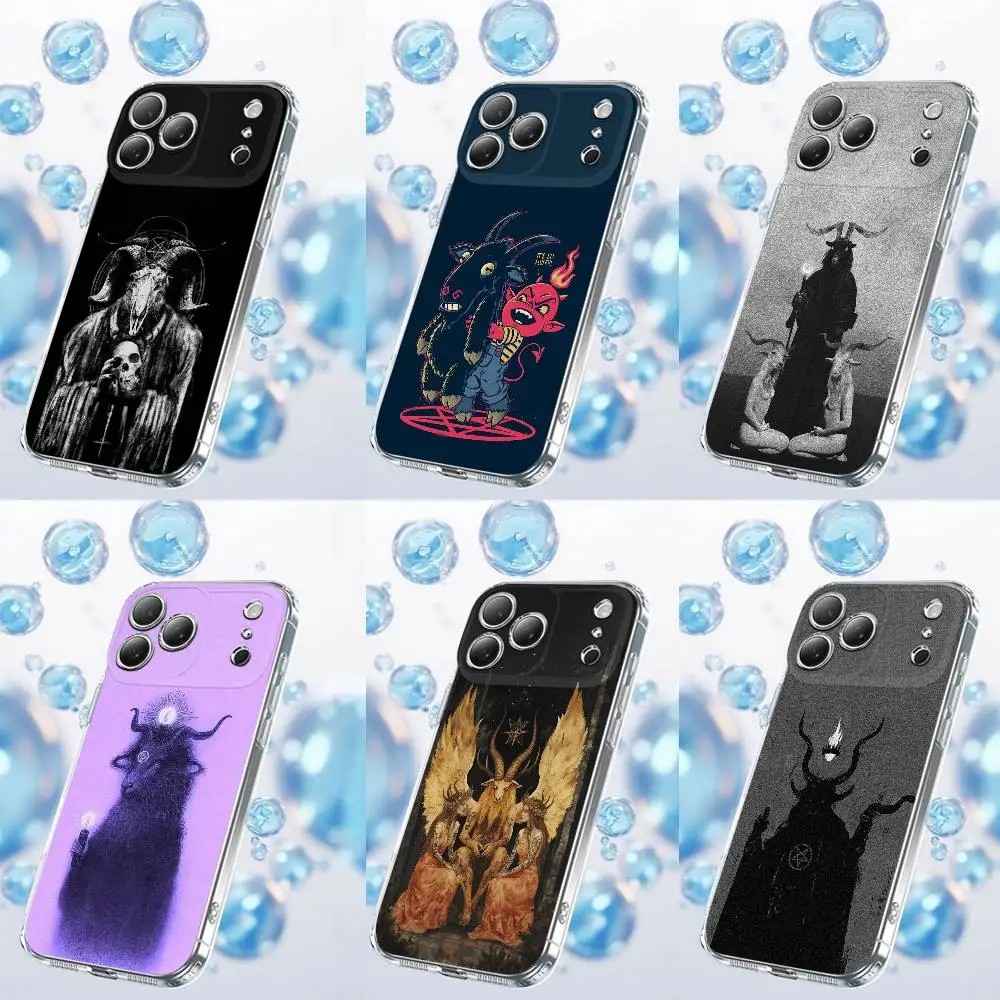 Capa iPhone: Caveira Satânica e Bode - Estilo Único!
