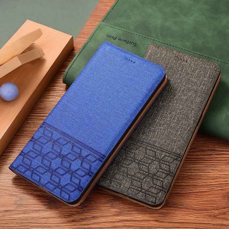 Capa iPhone: Couro e Linho com Suporte Magnético