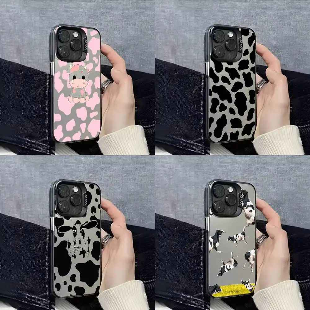 Capa iPhone Estampa Vaca Leite – Proteção e Estilo!