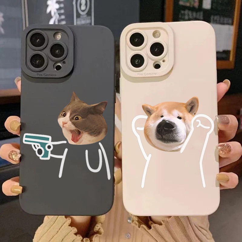Capa iPhone Gato Cão Casal: Estilo e Proteção!