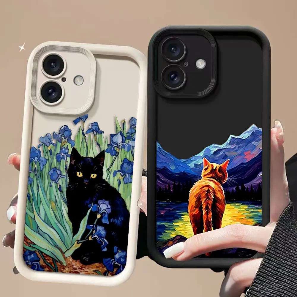 Capa iPhone: Gato Vintage - Proteção e Estilo!