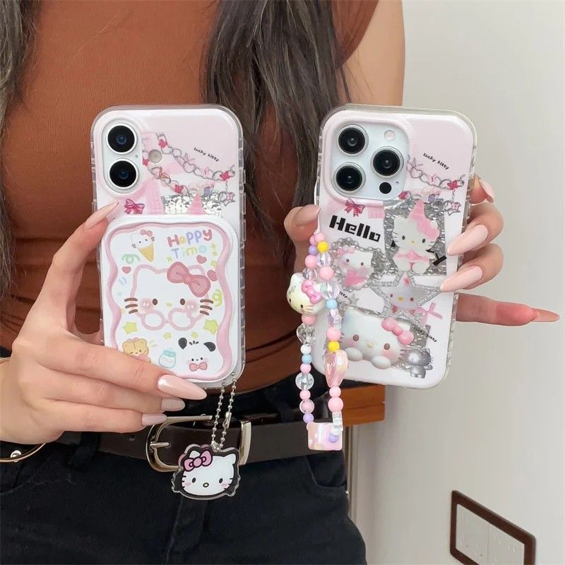Capa iPhone Hello Kitty: Espelho + Cordão!