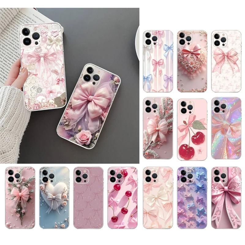 Capa iPhone Laço Rosa – Proteção com Estilo