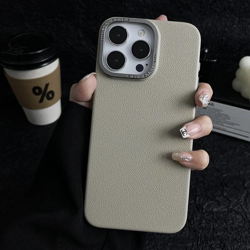 Capa iPhone: Proteção Premium em Couro Lichee
