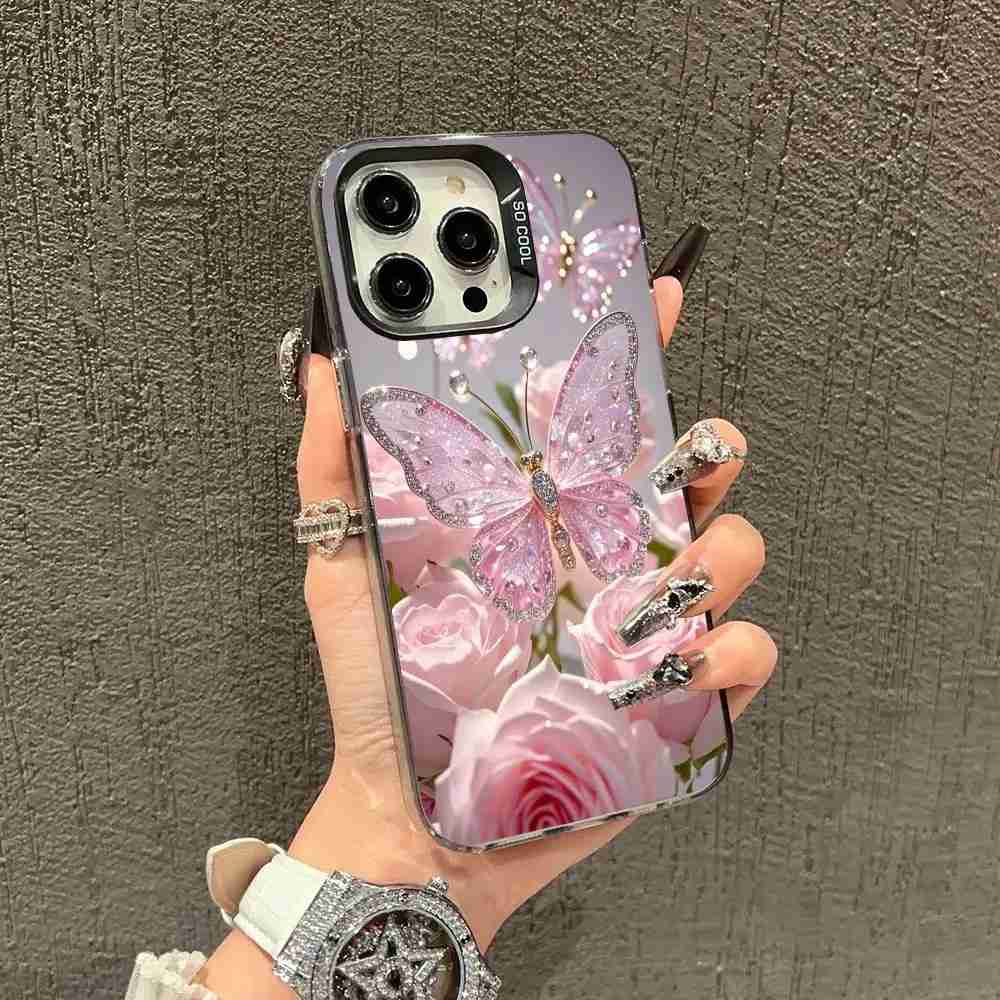 Capa iPhone: Rosas e Borboletas Antichoque