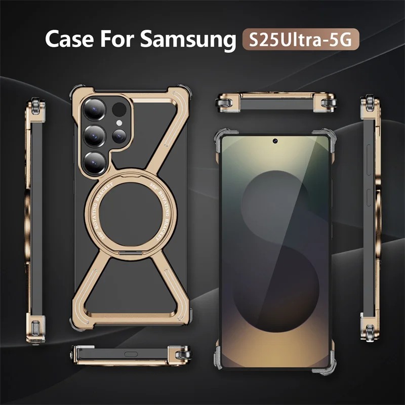 Capa MagSafe Galaxy S25/S24/S23 Ultra: Alumínio Premium