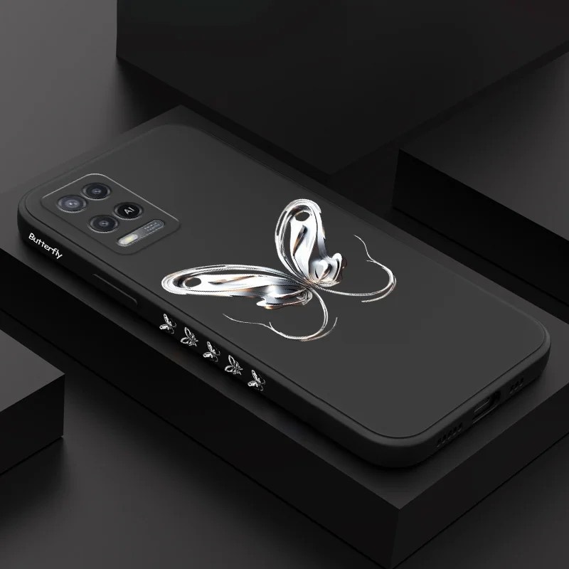 Capa OPPO Borboleta Metalizada: Estilo e Proteção!