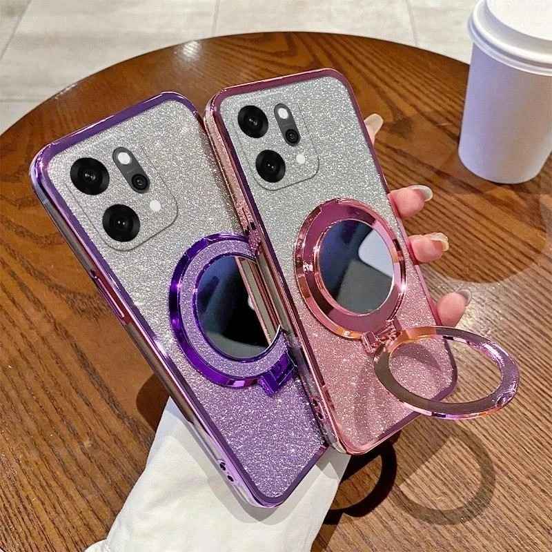 Capa OPPO Reno 14 Pro: Glitter, Espelho e Proteção!
