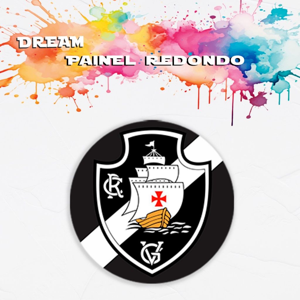 Capa Painel Redondo Vasco da Gama: Decore Sua Festa com Estilo