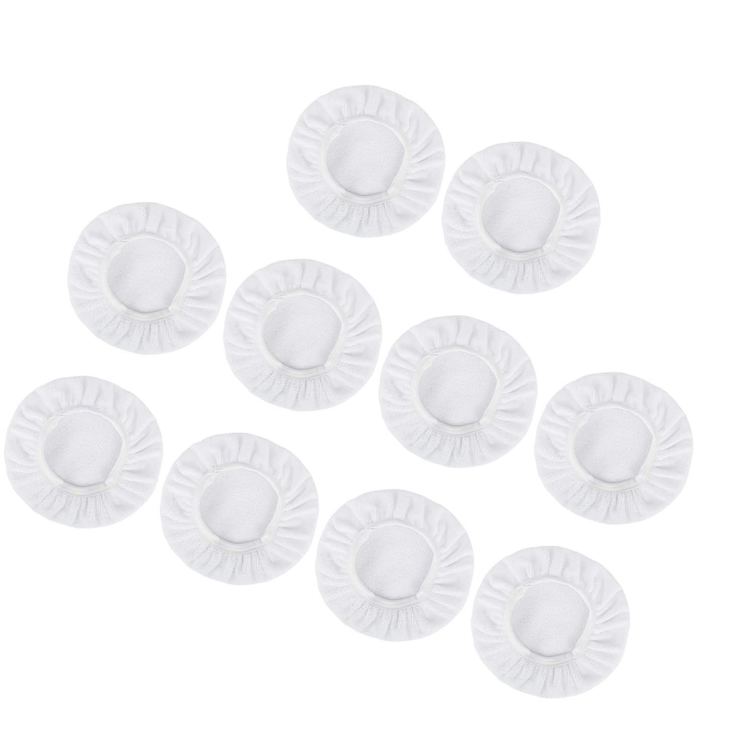 Capa Universal para Polidor de Carro 23-25cm Microfibra Branca – 10 Peças