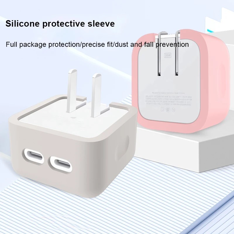 Capa Protetora Silicone Carregador Apple 35W Dual USB-C