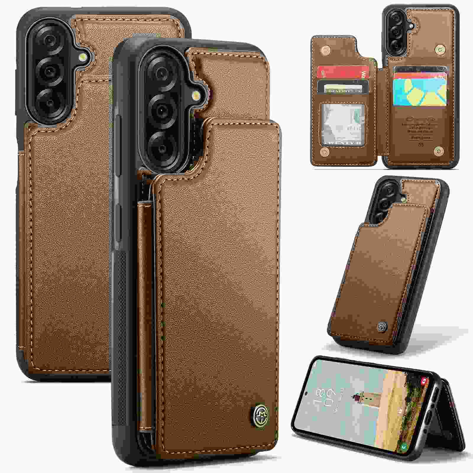 Capa Samsung A56 5G com Bloqueio RFID e Porta Cartões