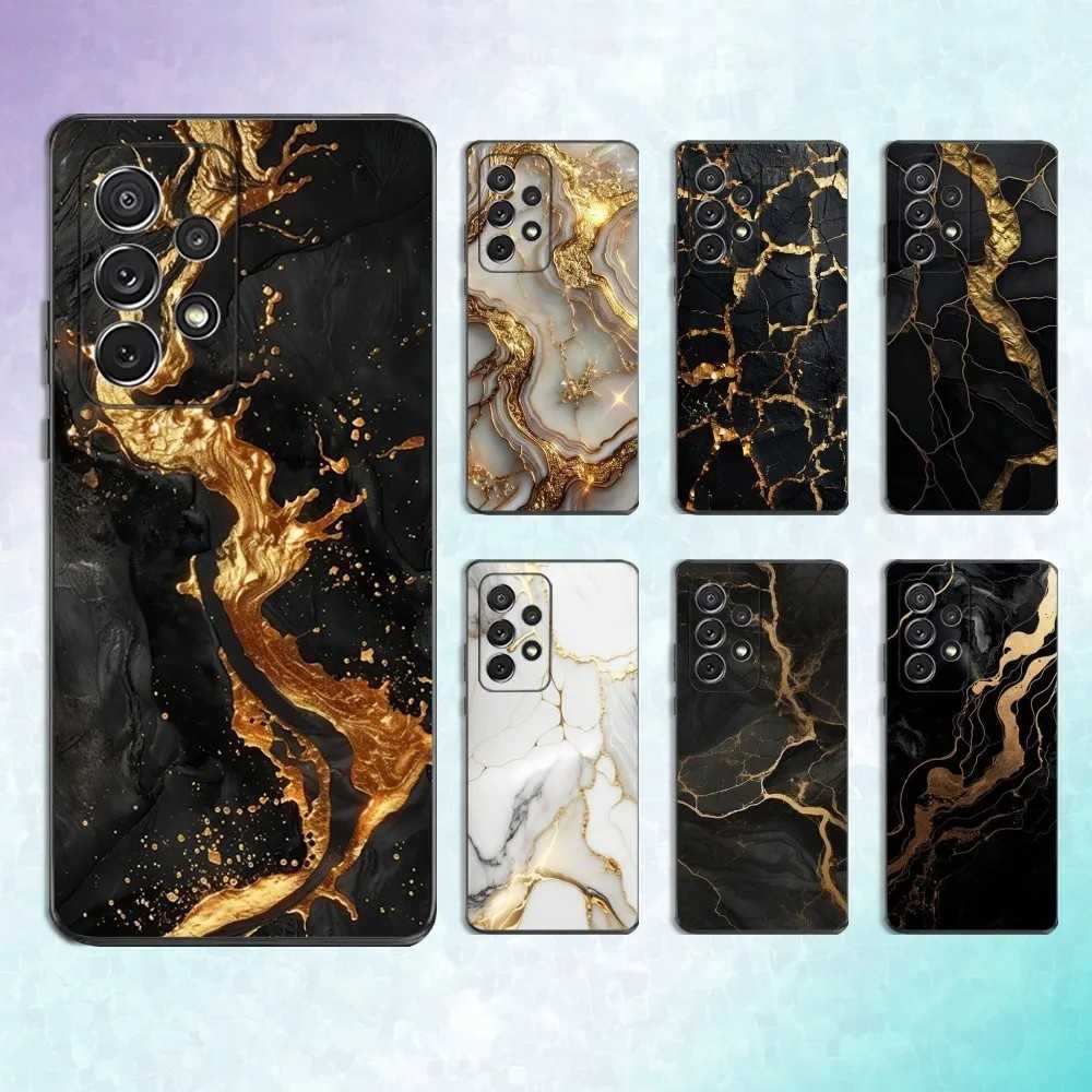 Capa Samsung: Mármore Black Gold – Elegância e Proteção