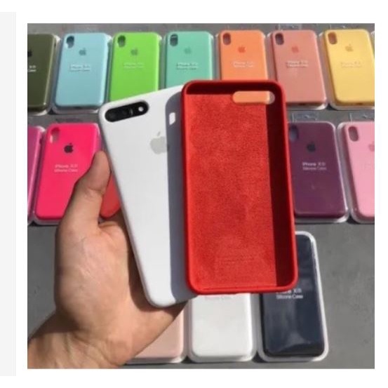 Capa Silicone iPhone 7/8 Plus: Toque Aveludado