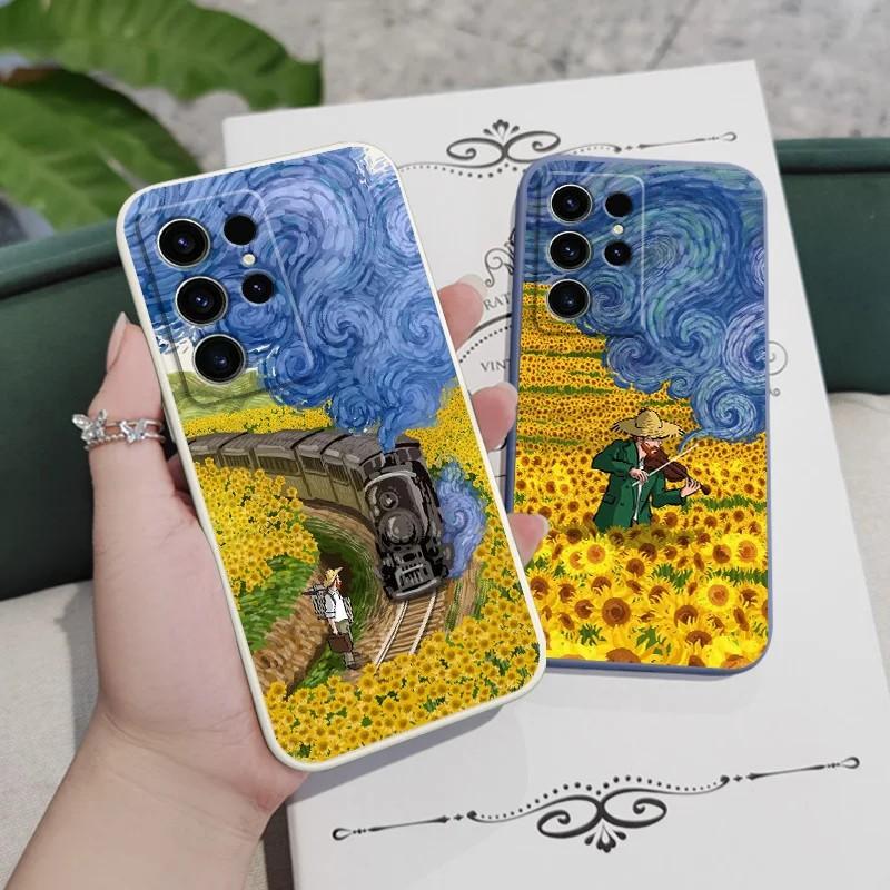 Capa Trem Pintura a Óleo para Galaxy