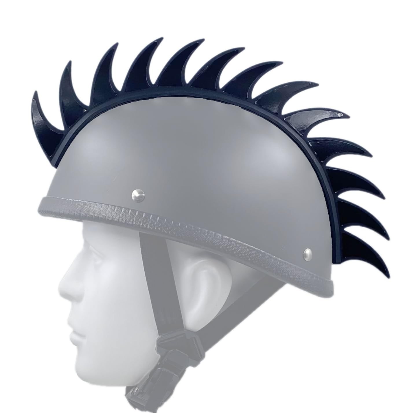 Peruca Mohawk Punk Warhawk para Capacete: Estilo Radical para Moto, Skate e Bike!