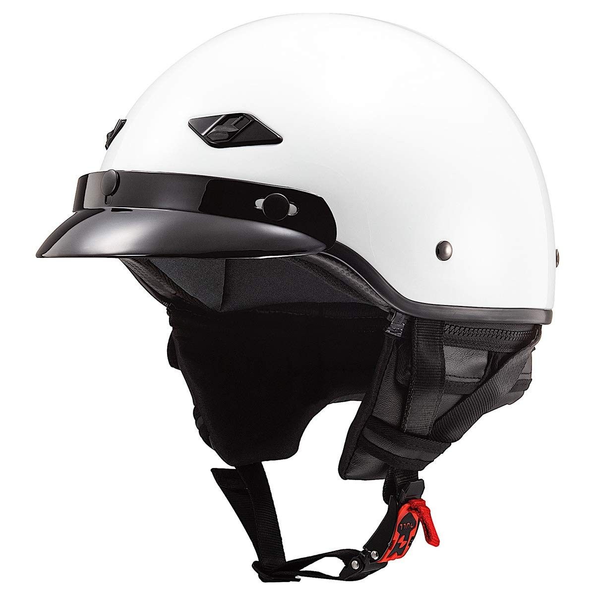 Capacete LS2 Bagger Moto Meio Capacete - Estilo e Segurança em Branco Pérola Brilhante