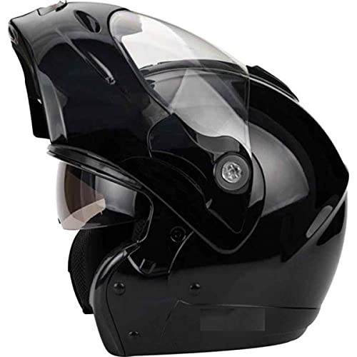 Capacete Mixs MX Captiva Robocop Escamoteável com Viseira Solar Interna - Preto Brilhante