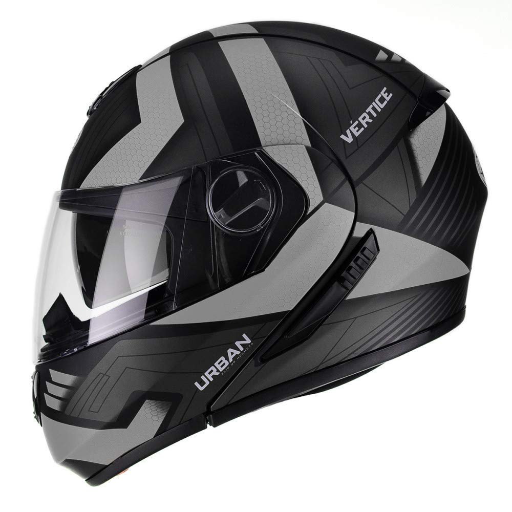 Capacete Articulado Peels U-RB2 Vertice Preto Fosco/Prata - Segurança e Estilo para Sua Moto