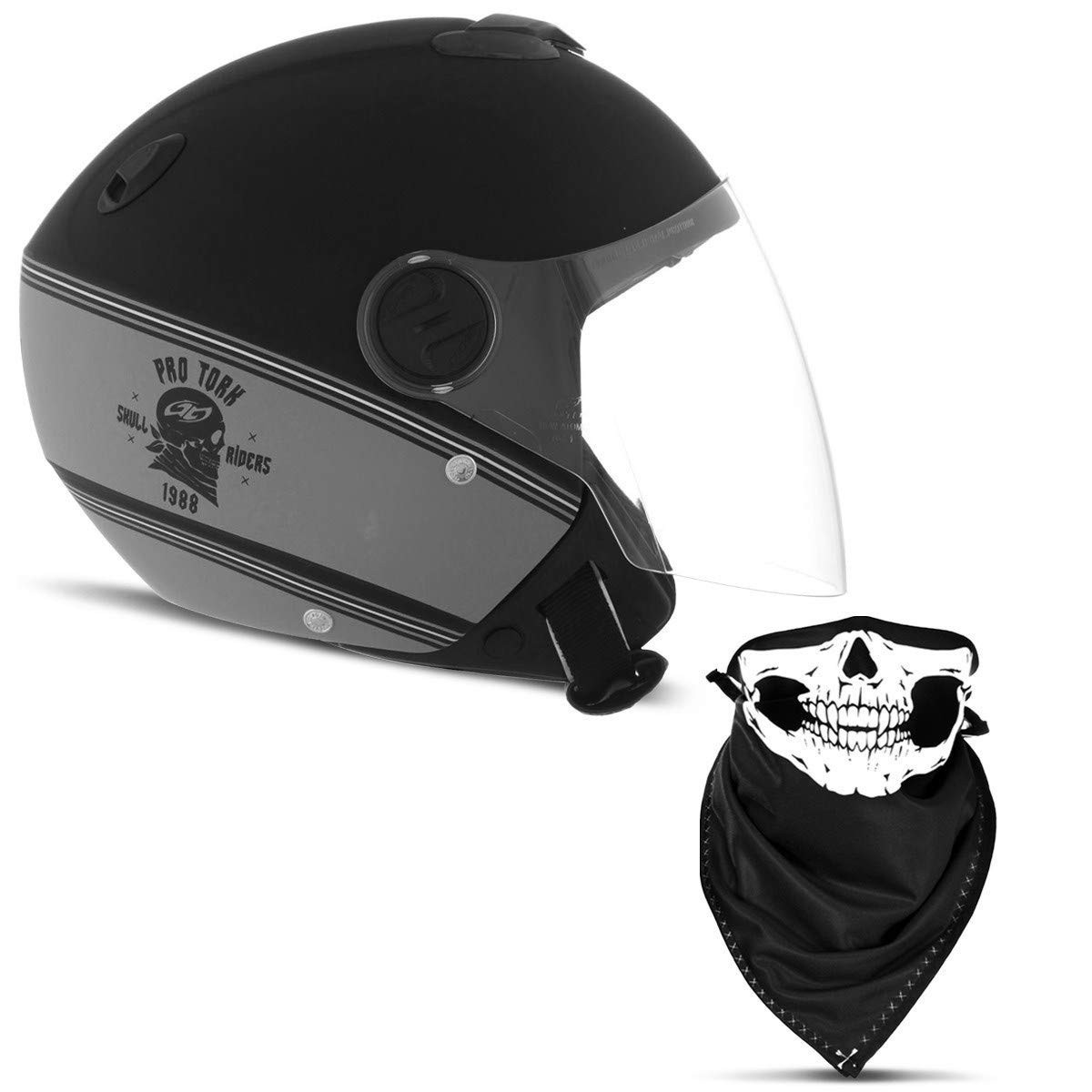 Capacete Aberto Pro Tork New Atomic Skull Riders HD: Estilo e Segurança para Você!
