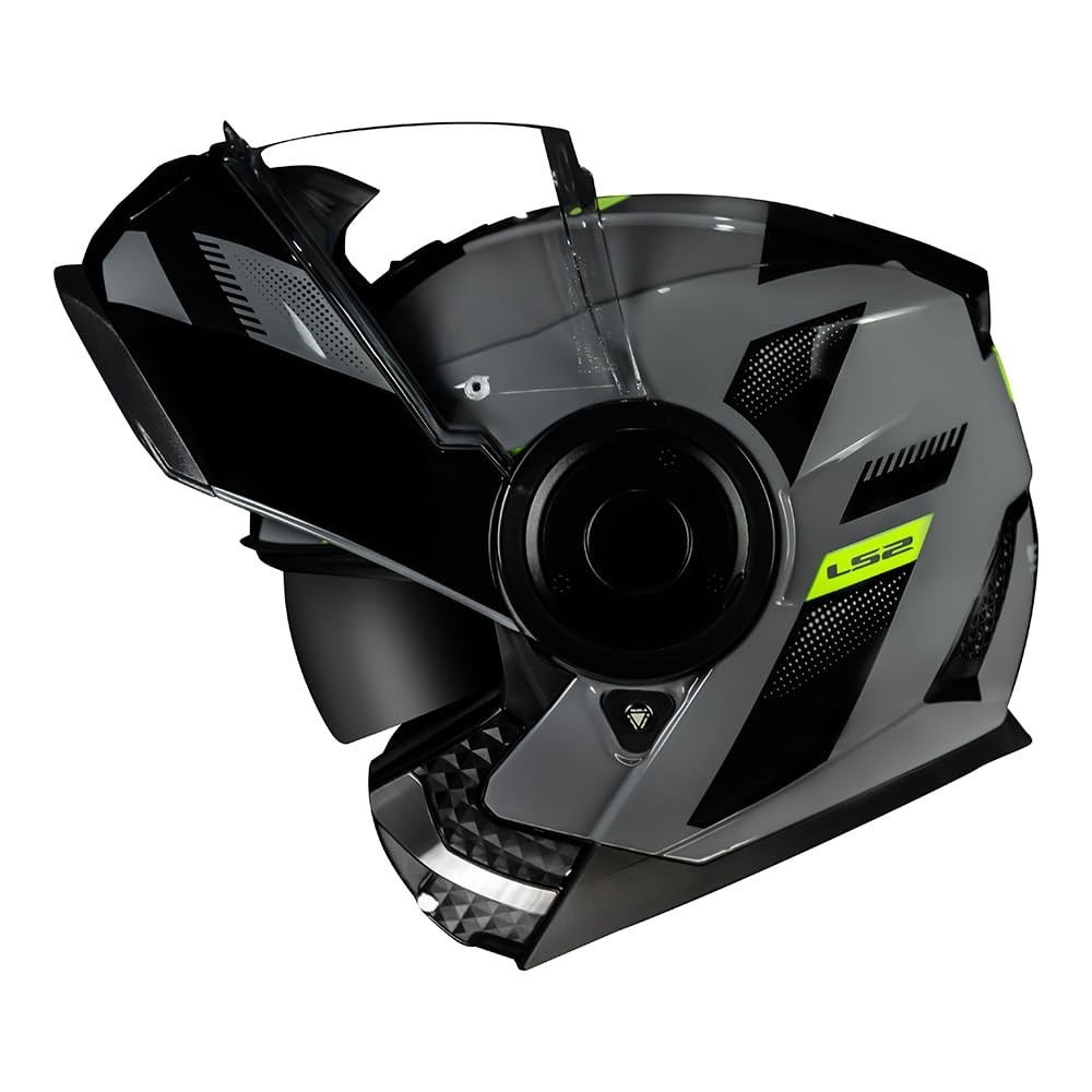 Capacete LS2 Scope Max Preto e Amarelo Fluorescente - Segurança e Estilo para Sua Pilotagem