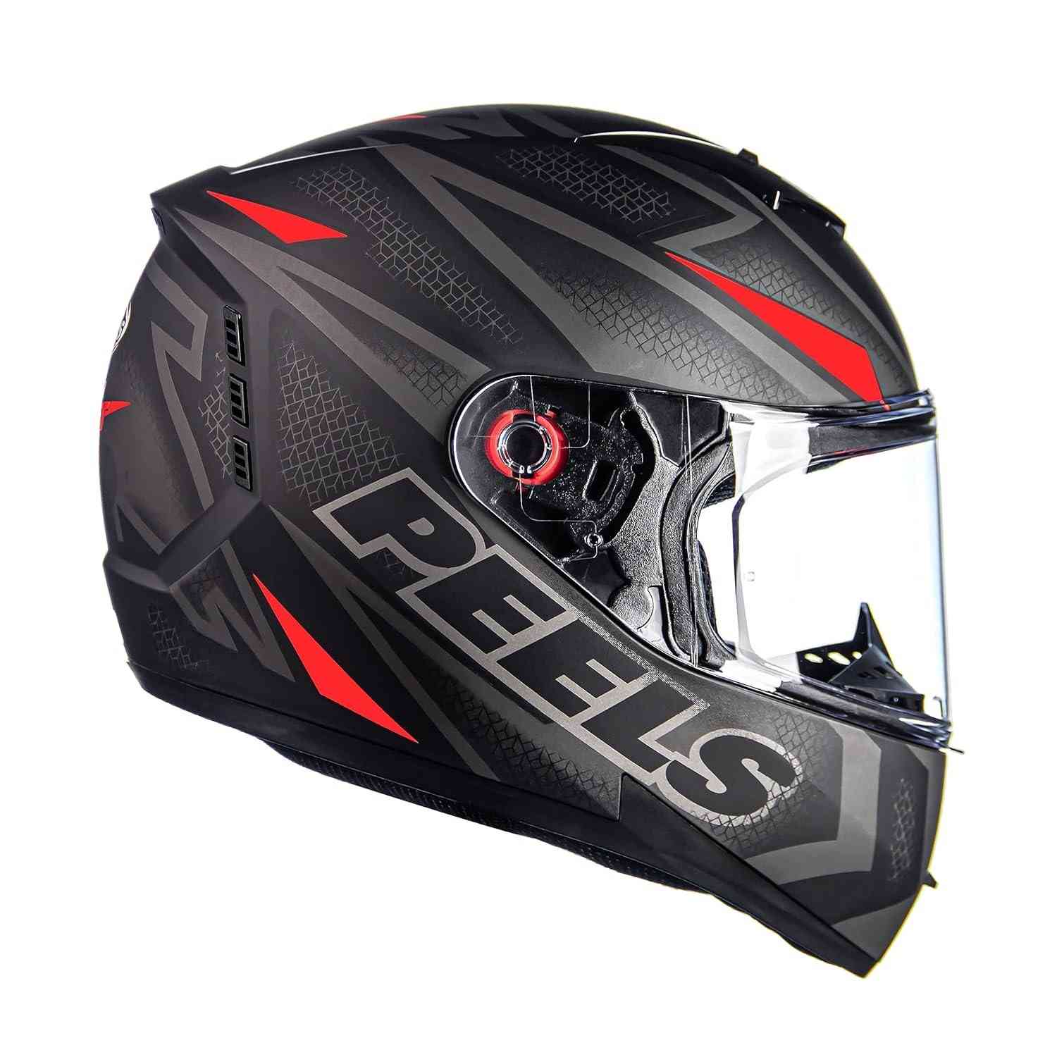 Capacete Peels Icon Fast Preto Fosco Vermelho: Segurança e Estilo para Sua Pilotagem