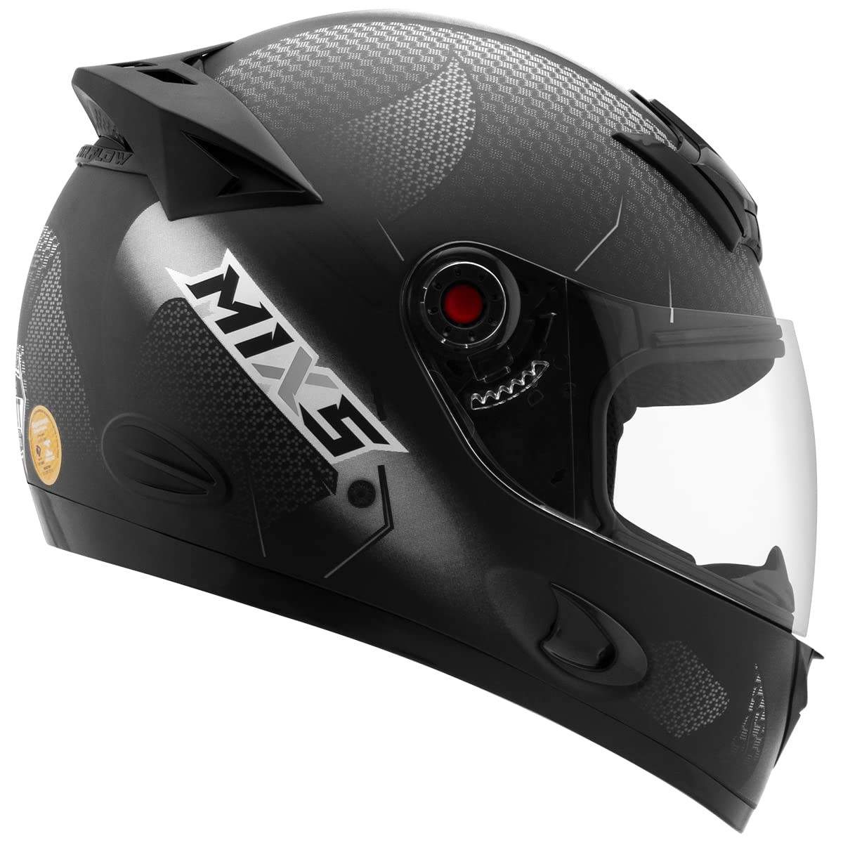 Capacete Fechado Mixs MX5 Blaze Cinza Brilhante - Segurança e Estilo para sua Pilotagem