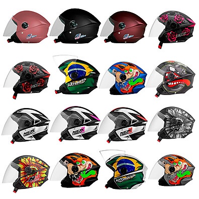 Capacete Moto Aberto New Liberty 3 com Viseira Cristal – Segurança e Estilo na Estrada