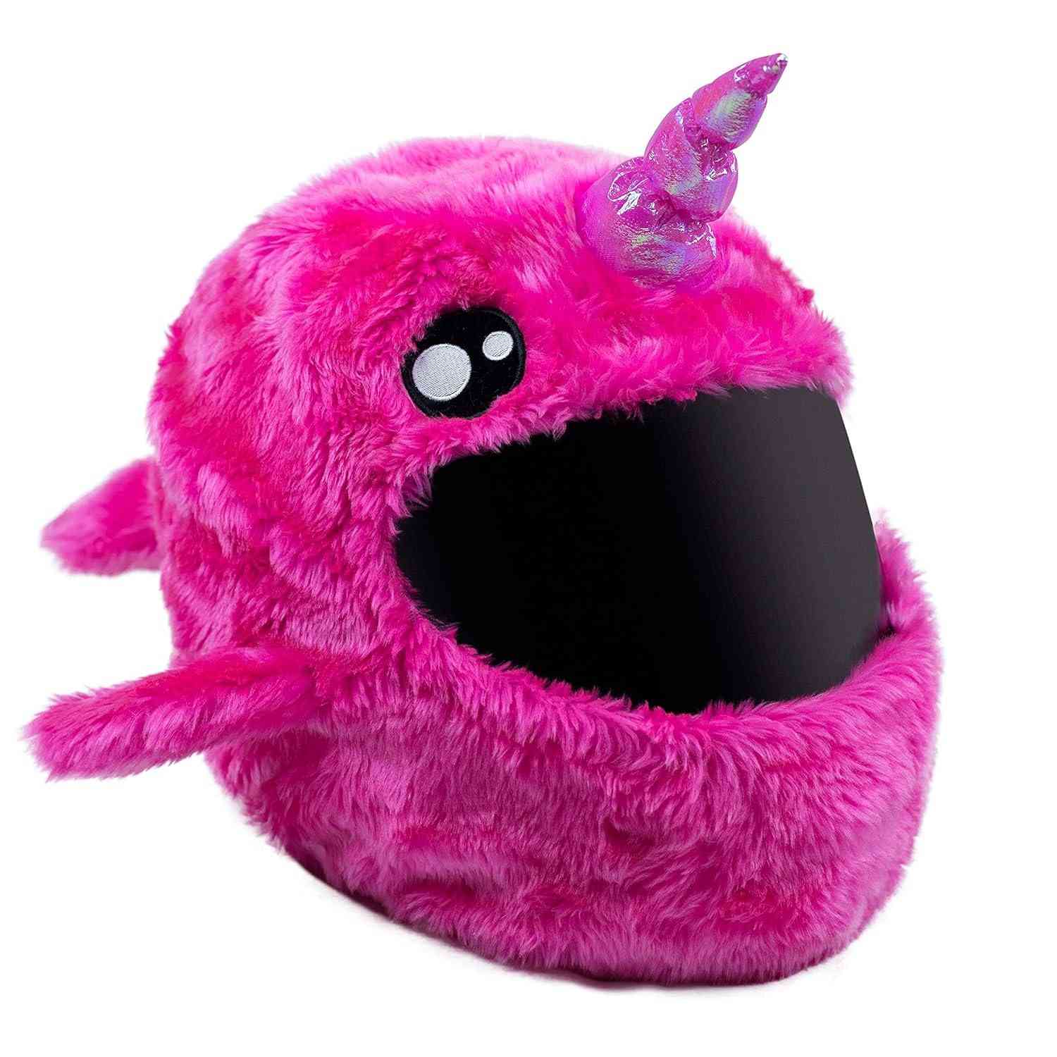 Capa de Capacete Moto Loot Narval Rosa Divertida - Segurança e Estilo!
