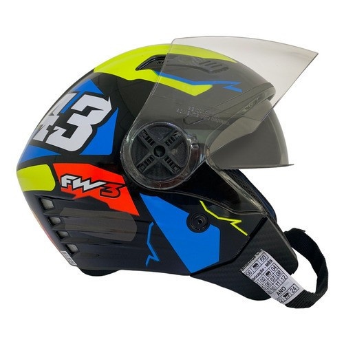 Capacete Moto X Aberto FW3: Segurança e Estilo!