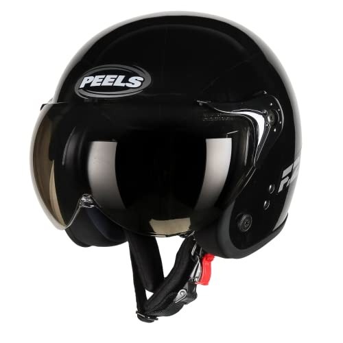 Capacete Aberto Peels F-21 Classic Preto/Grafite - Estilo e Segurança para Sua Moto