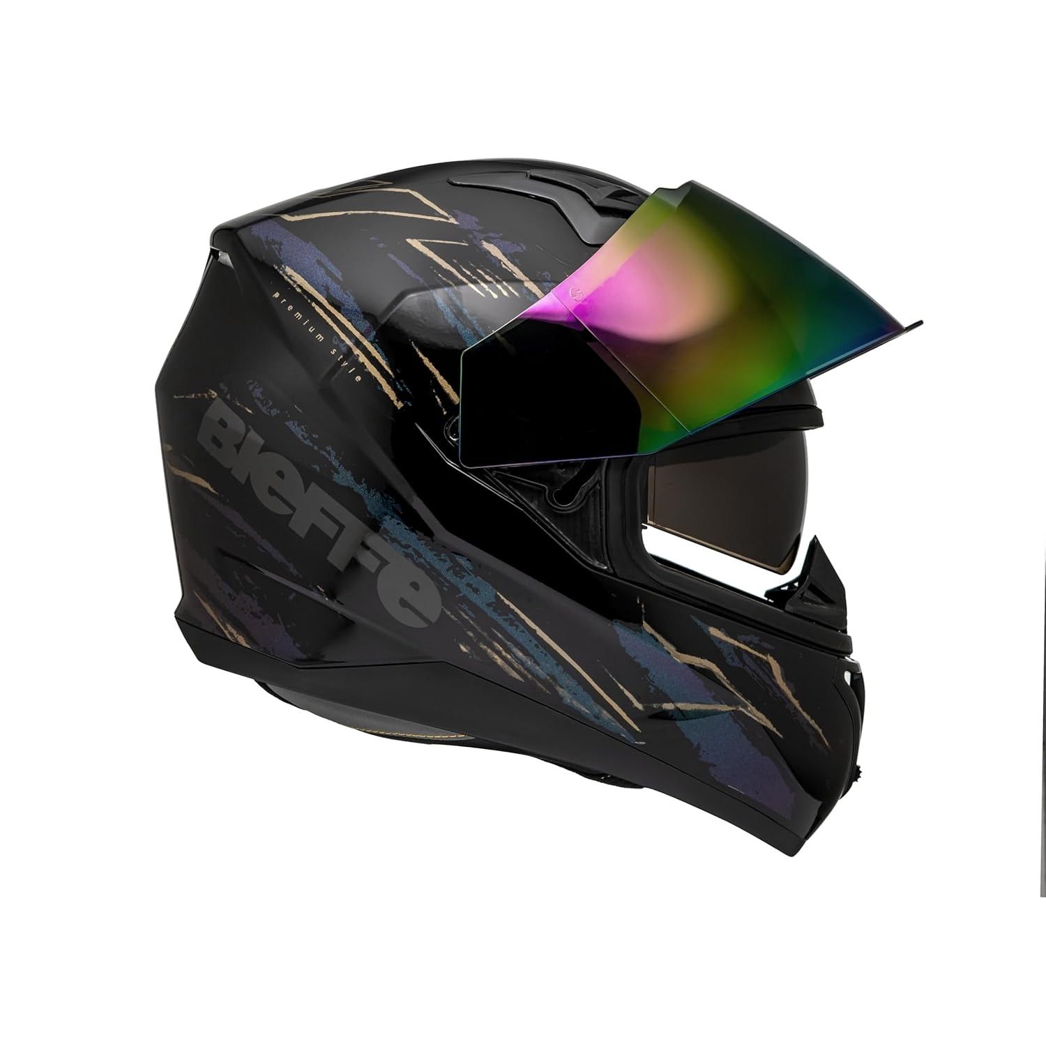Capacete Masculino Bieffe B40 Hunting: Estilo, Segurança e Conforto com Óculos Solar Integrado