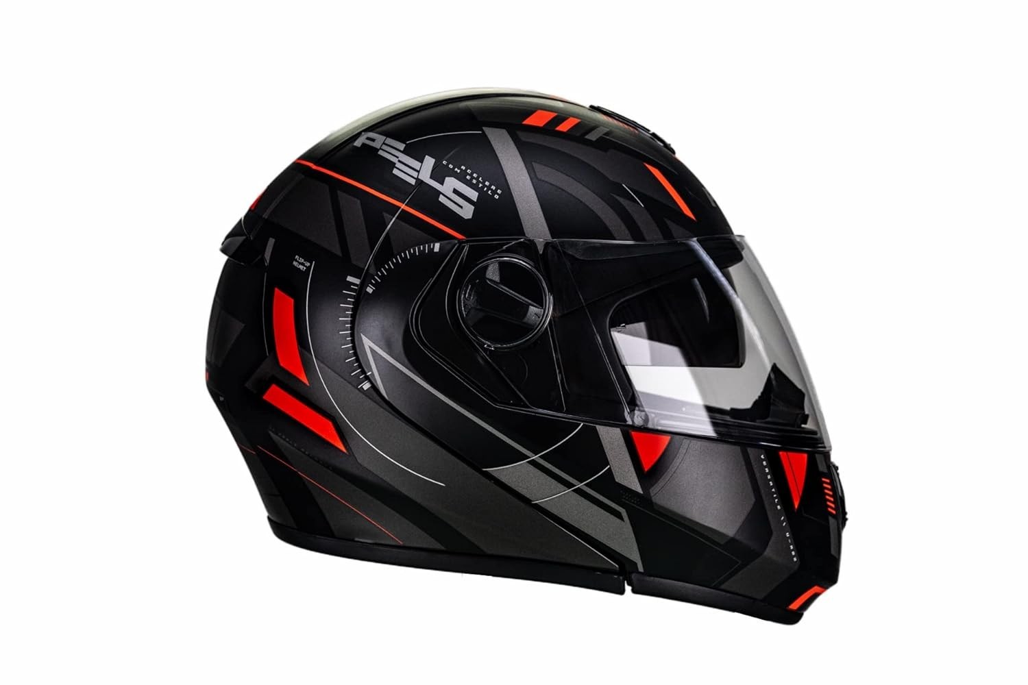 Capacete Peels U-RB2 Dynamic Preto e Vermelho Fosco: Estilo e Segurança para Sua Pilotagem