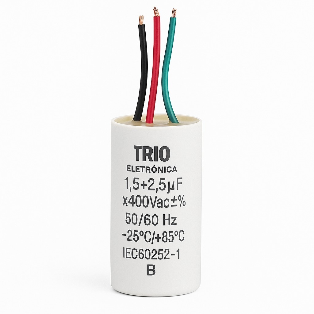 Capacitor 3 Fios 220V Universal para Ventilador de Teto