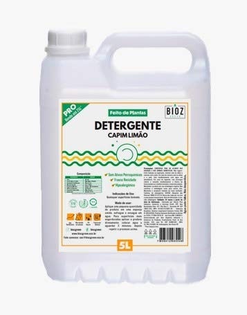 Detergente Capim Limão Biodegradável BioZ Green 5L - Limpeza Natural e Ecológica