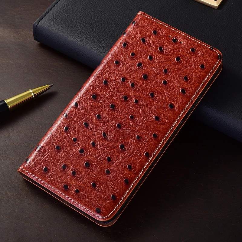 Capinha Carteira Realme: Couro Genuíno + Suporte!