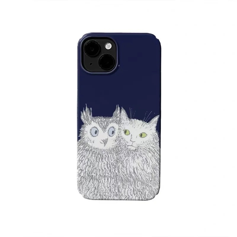 Capinha de Celular Coruja e Gato: Proteção Divertida!