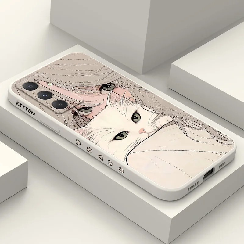 Capinha Fofa Gato Samsung